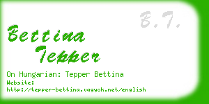 bettina tepper business card